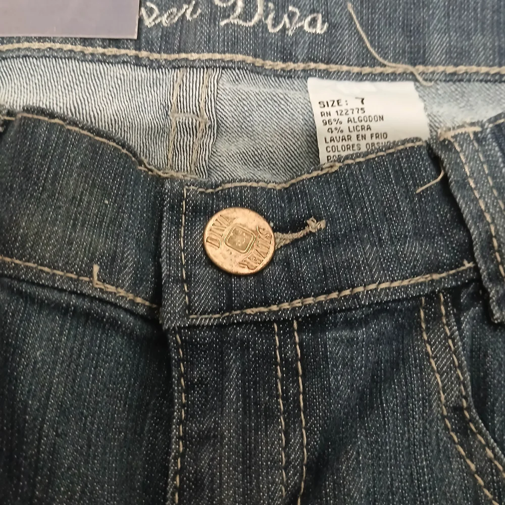 Silver Diva size 7 and size 5 Blue Boot Cut Jeans with Classic Indigo Wash